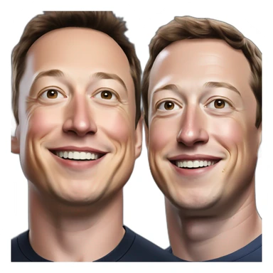 Elon musk combined with Mark Zuckerberg sticker