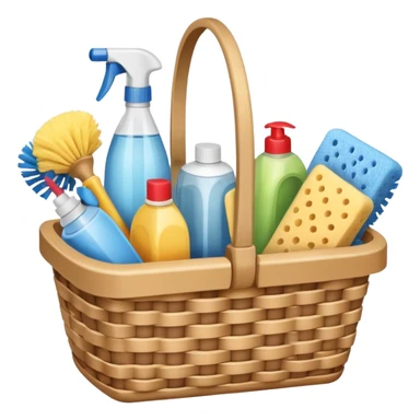cleaning basket sticker