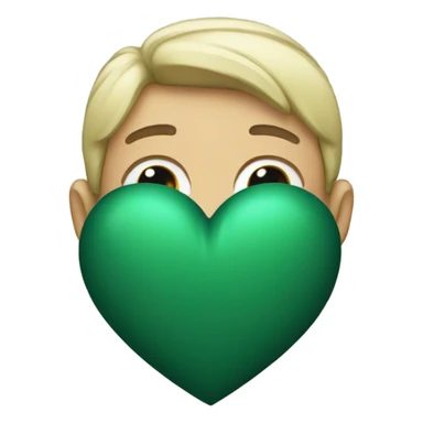 A dark green heart emoji  sticker