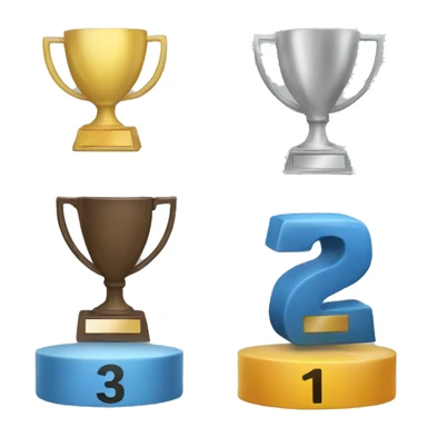 Competition podium places 1st 2nd and 3rd sticker