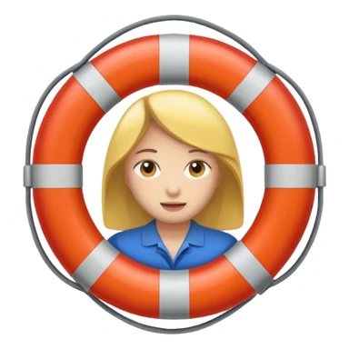 life saver woman sticker