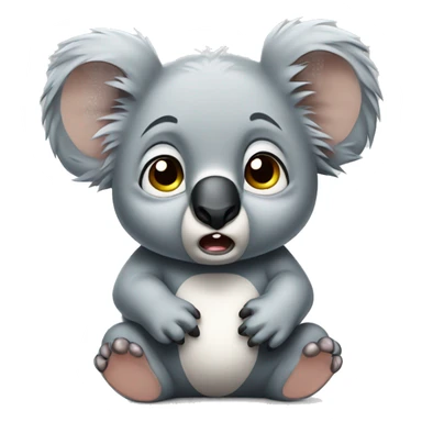 Angry baby koala sticker