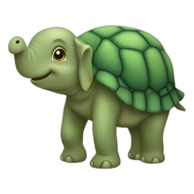 Tortue sur éléphant sticker