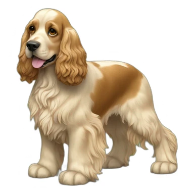 Dog-golden-english-cocker-spaniel-full-body-standing sticker
