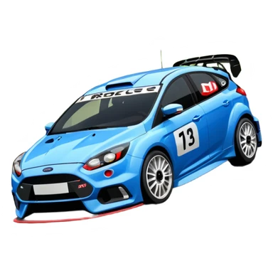 Ford Focus RS WRC best view with some redgrafics sticker