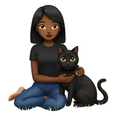 🛹🌿🖤👩🏽🐈 sticker