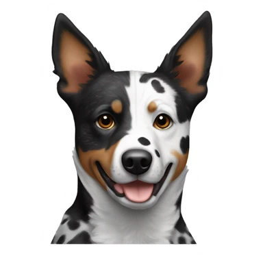 Black and white spotted Australian cattle dog, no brown sticker
