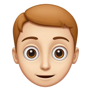 Funny caricature style cartoon, big eyes, happy face sticker