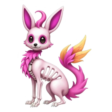 Magenta Brown Skinny Skeleton-Flareon-fairy sticker