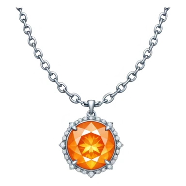 fantasy-magic-orange-necklace-diamonds sticker