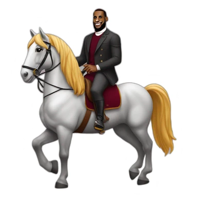 Lebron james sur un cheval sticker