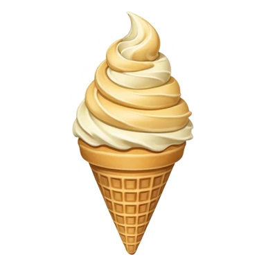 vanilla ice cream cone sticker