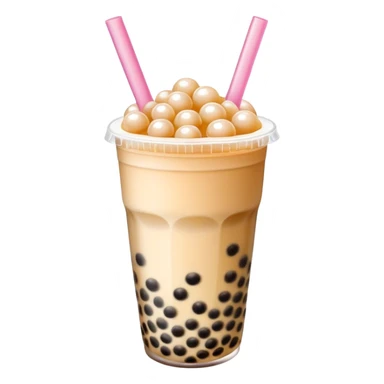 bubble tea with tapioca pearls sticker
