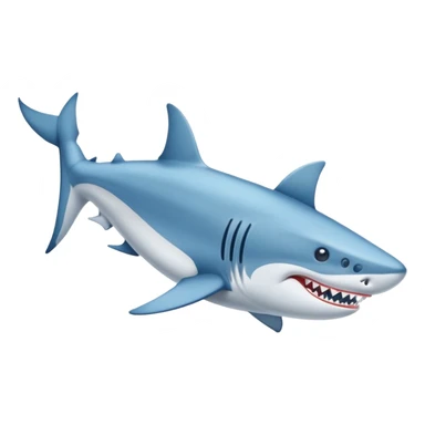 Un tiburón con zapatos nike azules sticker