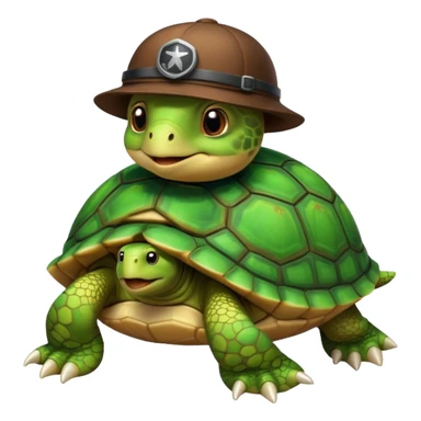 A shitty turtle on an airplane sticker