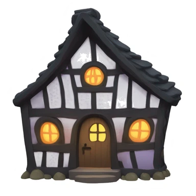 a witch cottage sticker