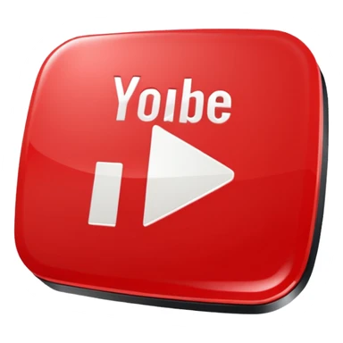 you tube logo play button with small text sticker
