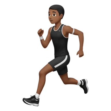 corriendo amperlmanchen estilo negro sticker