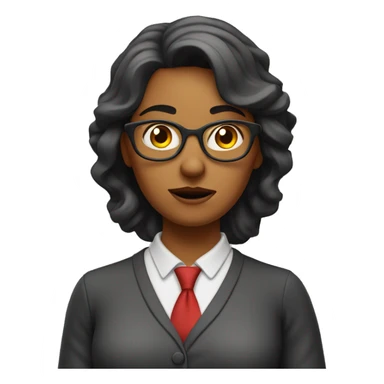 sad  teacher woman Pointing Finger at Camera w sticker