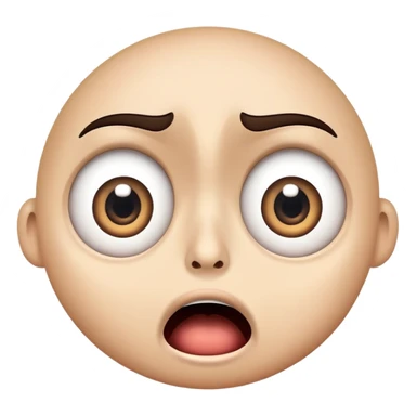 shocked face with wide eyes and open mouth, 'what the freak' reaction sticker