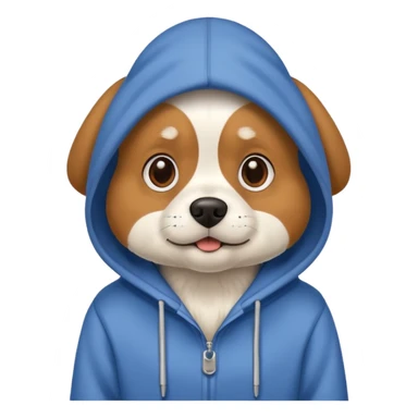 Dog with a hoodie sticker