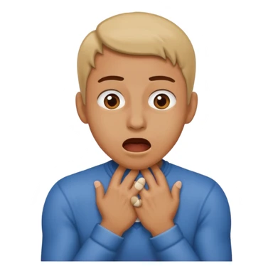 a person doing the choking emote sticker
