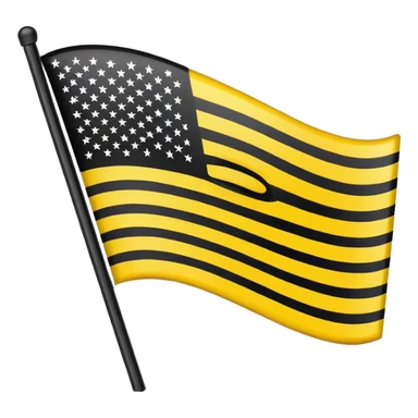 Black and yellow American flag sticker