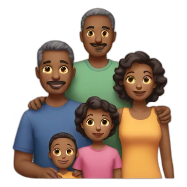 family of 5. 2 parents and 3 kids. sticker