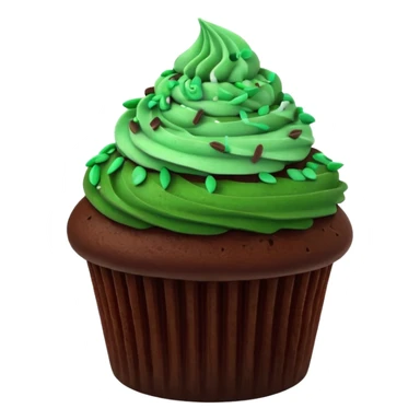 chocolate mint cupcate sticker