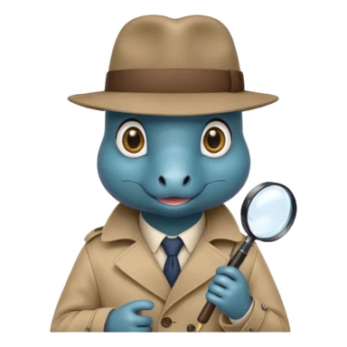 cute blue platypus detective sticker