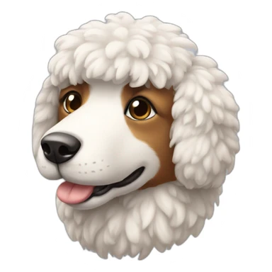 Un Chien avec fourrure de mouton sticker