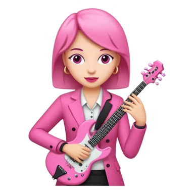 pink musician woman  sticker