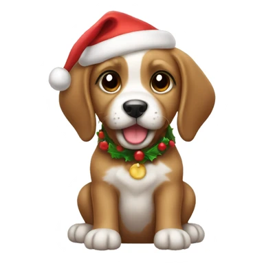 Cute Christmas puppy sticker