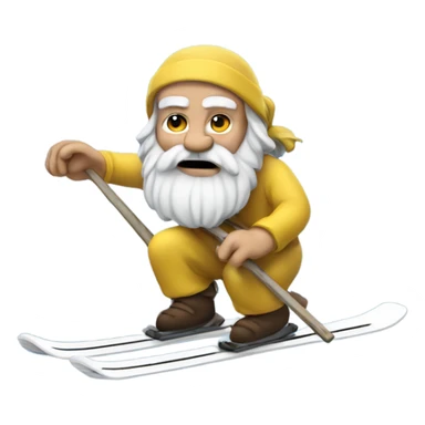 Socrates on skis sticker