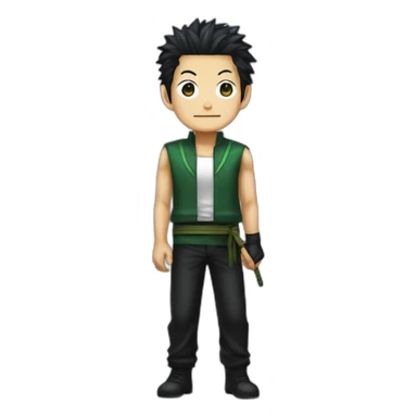 roronoa zoro with black hair sticker