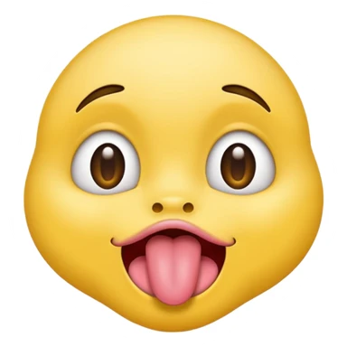 make a cross eyed esotropia emoji with tounge out sticker