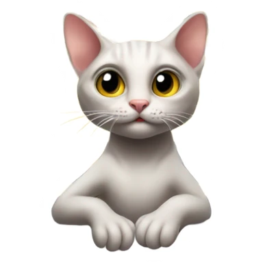 Hairless cat playing a slot machine  sticker