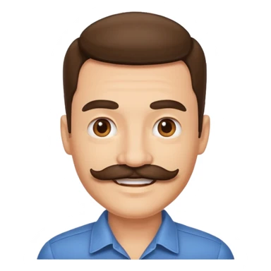 Smile with mustache  sticker