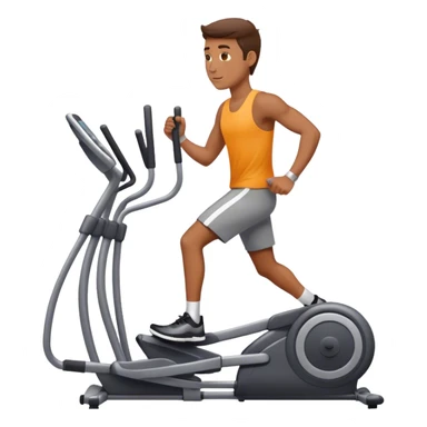 guy using elliptical sticker