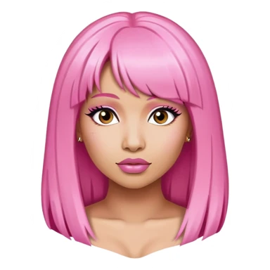 Nicki Minaj with pink hair sticker