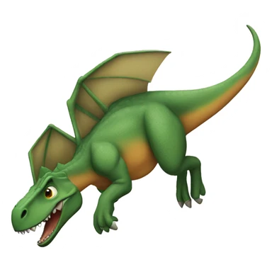 Dinosaur flying sticker