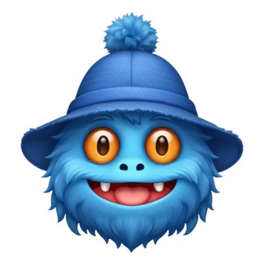 blue monster with hat sticker