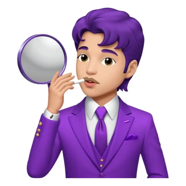 prince the singer kissing the mirror sticker