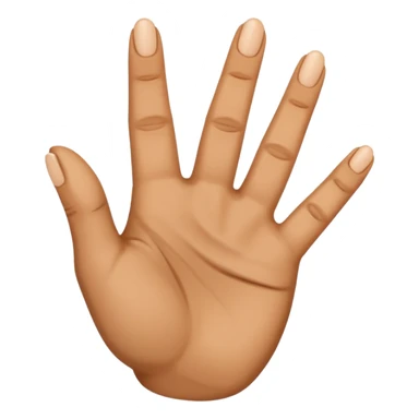Fingering hand emoji where the first and fourth finger are folded down, second and third finger are extended together touching each other  sticker