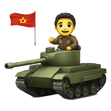 A solidgier riding a ussr tank sticker
