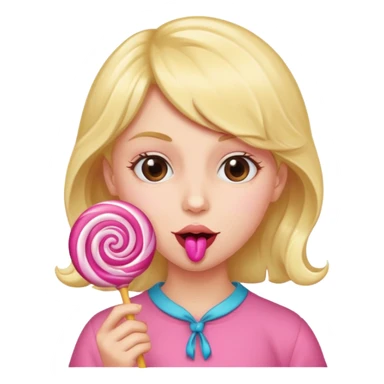 Girls sucks lolipop sticker