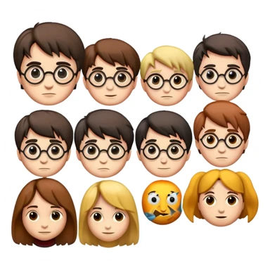 Create Harry Potter emojis in Pixar style sticker