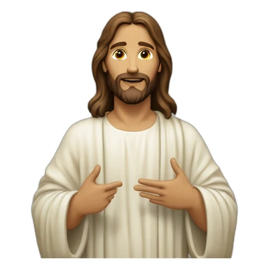 Jesus lève les doigts vers le haut  sticker