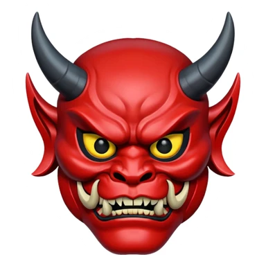 make an oni mask sticker