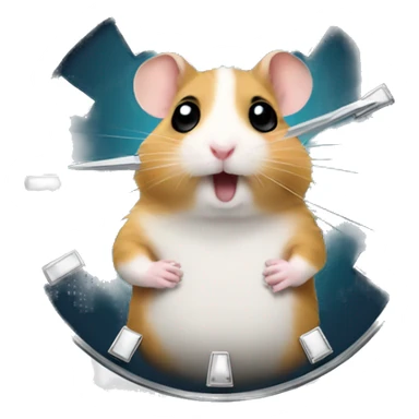 hamster shows what time it is on his rolex watch sticker